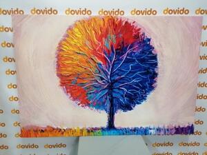 Obraz farebný akvarelový strom - 60x40
