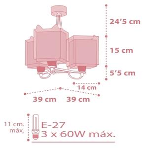 Dalber 64587 - Detský luster LITTLE FOX 3xE27/60W/230V