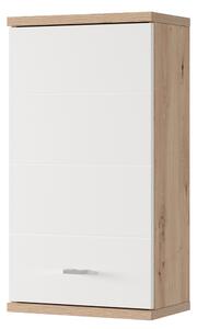 Szynaka Závesná horná kúpeľňová skrinka Sting 71 38 cm dub Artisan/biela