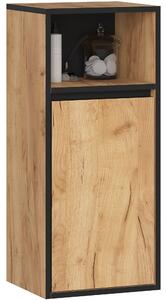 Ak furniture Závesná kúpeľňová skrinka VAMI 35 cm dub craft/čierna