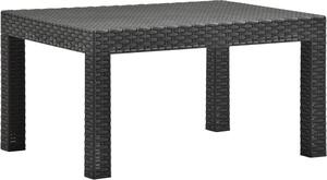 Maison Exclusive – Záhradný stôl, antracitová farba, 58 x 58 x 41 cm, PP ratan