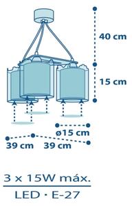 Dalber D-76114 - Detský luster MY LITTLE JUNGLE 3xE27/15W/230V