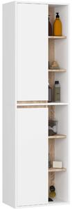 Ak furniture Závěsná koupelnová skříňka VAMI 50 cm bílá/dub sonoma
