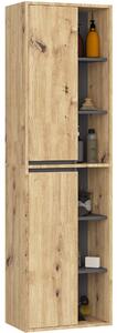 Ak furniture Závesná kúpeľňová skrinka VAMI 50 cm dub artisan/šedý grafit