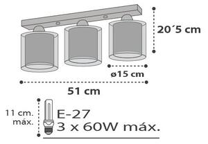 Dalber D-41413E - Detské stropné svietidlo CLOUDS 3xE27/60W/230V