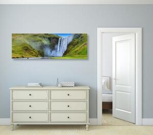 Obraz ikonický vodopád na Islande - 120x40