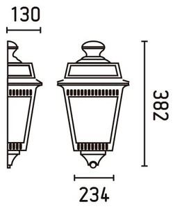 FARO 71424 - Vonkajšie nástenné svietidlo ARGOT 1xE27/100W/230V IP44