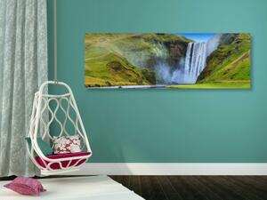 Obraz ikonický vodopád na Islande - 120x40