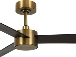 Ventilátor Beacon s osvetlením Climate IV, mosadz/orech, tichý, Tmavé drevo, Obývacia izba / jedáleň, Plast, Moderný