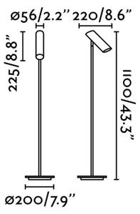 FARO 29883 - Stojacia lampa LINK 1xGU10/11W/230V biela