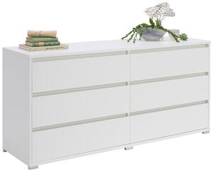 ŠIROKÁ KOMODA, biela, 160/79/48 cm Carryhome - Komody
