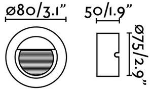 FARO 70403 - LED Vonkajšie nástenné svietidlo MINI RACING LED/1,2W/230V IP44