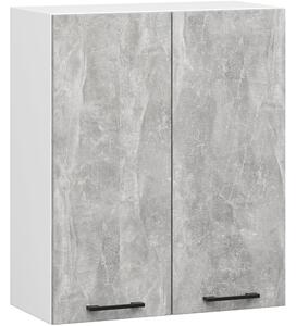 Ak furniture Závesná kuchynská skrinka OLIVIE 60x72 cm matná biela/betón