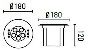 FARO 70456 - LED RGB Vonkajšie zápustné svietidlo EDEL LED/18W/24V IP68