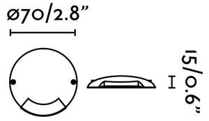 FARO 70546 - LED Vonkajšie zápustné svietidlo KEENAN-2 LED/0,5W/12V IP67