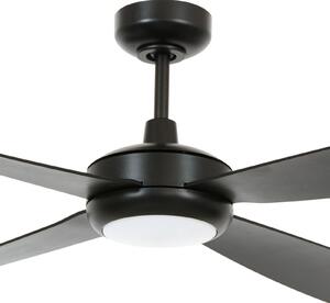 Stropný ventilátor Beacon so svetlom Slipstream, čierny, tichý