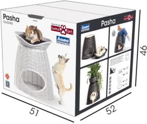BAMA, Pelech PASHA - miesto na odpočinok pre mačky a malé psy, biela Barva: Antracit