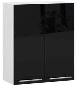Ak furniture Závesná kuchynská skrinka Olivie W 60 cm bielo-čierna
