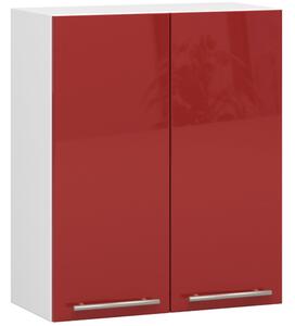 Ak furniture Závesná kuchynská skrinka Olivie W 60 cm bielo-červená