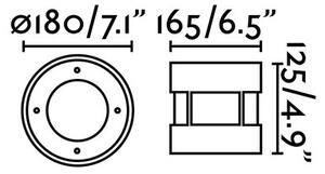 FARO 70589 - LED vonkajšie nájazdové svietidlo SURIA-12 LED/12W/230V IK08 IP67