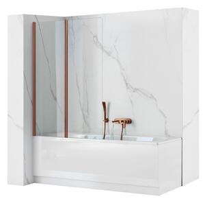 Skladacia vaňová zástena REA AGAT-2 80 Brush Copper