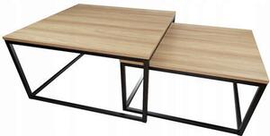 SADA KONFERENČNÝCH STOLÍKOV, drevo, 60-70/40-46/60-70 cm Carryhome - Stolíky do obývačky