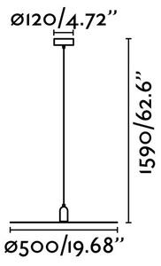 FARO 68145 - Luster na lanku PLAT 1xE27/60W/230V