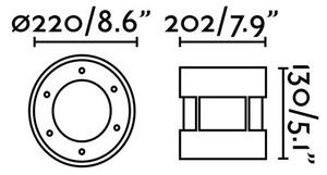 FARO 70587 - LED Vonkajšie nájazdové svietidlo SURIA-24 LED/24W/230V IK08 IP67