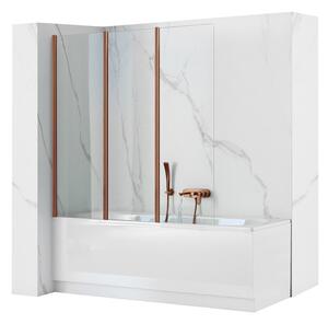 Skladacia vaňová zástena REA AGAT-3 120 Brush Copper