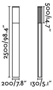 FARO 74444E - Vonkajšia lampa DATNA 2G11/36W/230V IP65