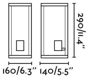 FARO 70773 - Vonkajšie nástenné svietidlo NALA 1xE27/15W/230V IP54