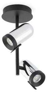 Faro 43534 - Bodové svietidlo ORLEANS 2xGU10/8W/230V strieborná/čierna