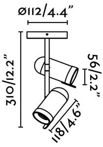 Faro 43534 - Bodové svietidlo ORLEANS 2xGU10/8W/230V strieborná/čierna