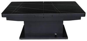 KONFERENČNÝ STOLÍK, čierna, kov, keramika, 125-150/49,5-79/70 cm Livetastic - Stolíky do obývačky, Online Only