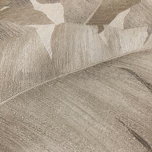 Vliesové tapety na stenu Avalon 31625, rozmer 10,05 m x 0,53 m, veľké listy hnedé na krémovom podklade, Marburg