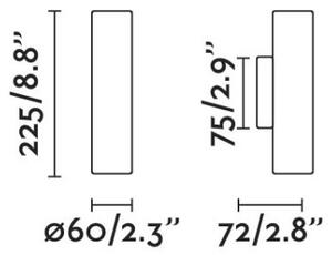 FARO 43760 - Nástenné svietidlo STAN 2xGU10/8W/230V zlatá