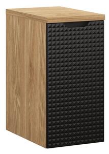 Comad Závesná kúpeľňová skrinka Luxor Black s doskou 81-30-1D čierna/dub olejovaný