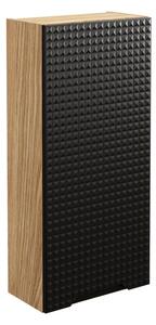 Comad Závesná kúpeľňová skrinka Luxor Black 83-35-1D čierna/dub olejovaný