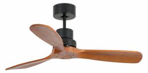 FARO 33517DC - Stropný ventilátor MINI LANTAU drevo/čierna + diaľkové ovládanie