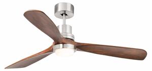 FARO 33518DC - LED stropný ventilátor LANTAU LED/15W/230V chróm/drevo + DO