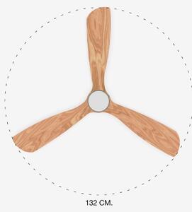 FARO 33560DC - LED Stropný ventilátor LANTAU LED/15W/230V drevo/chróm pr.132 cm + DO