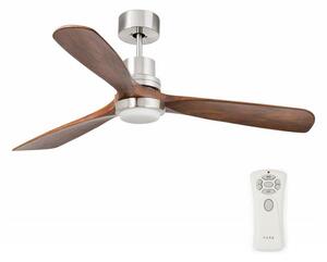 FARO 33518DC - LED stropný ventilátor LANTAU LED/15W/230V chróm/drevo + DO