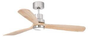 FARO 33560DC - LED Stropný ventilátor LANTAU LED/15W/230V drevo/chróm pr.132 cm + DO