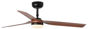 FARO 33817WT-21 - LED stmievateľný ventilátor PUNT M LED/18W/230V hnedá/čierna priemer 132 cm WT+DO