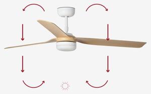 FARO 33816-20 - LED stropný ventilátor PUNT LED/18W/230V Wi-Fi béžová/biela + DO