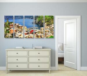 5-dielny obraz pobrežie Talianska - 100x50