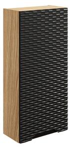 Comad Závesná kúpeľňová skrinka Ocean 35 cm dub olejovaný/čierna