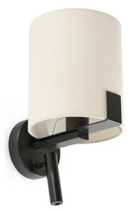 FARO 20053 - LED Nástenná lampa NILA 1xE27/15W/230V + LED/3W krémová/čierna