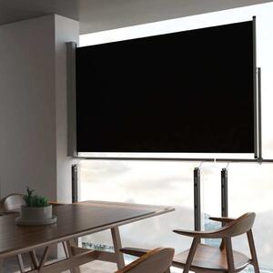 Maison Exclusive - Rozťahovateľná bočná markíza 140x300 cm čierna