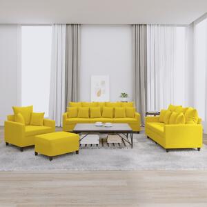Maison Exclusive – 4-dielna sedacia súprava s vankúmi, ltý zamat